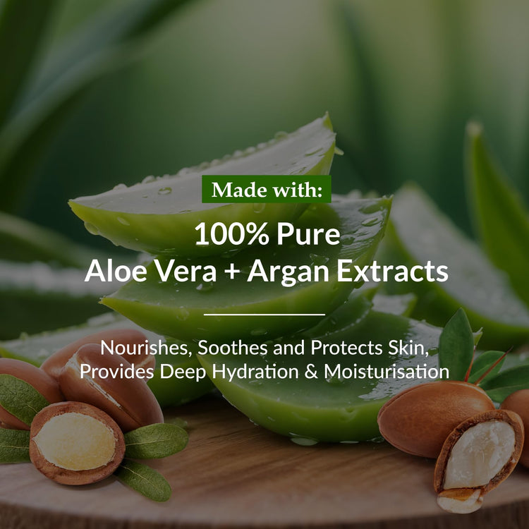 Lotus Botanicals 100% Pure Argan & Aloe Vera Extracts HydraMelt Body Butter | Deeply Moisturizes Dry Skin | Smooth & Nourished Skin | Repairs Damaged Skin | No Toxic Chemicals, No Sulphates, No Silicone, No Parabens | Suitable for All Skin Types | 200g
