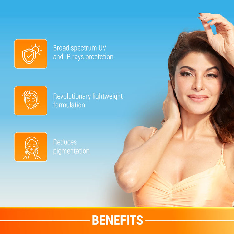 Lotus Herbals UV SHIELD WHITENING GEL Creme - UVA, UVB & IR Protection, Skin Brightening, Preservatives Free, No White Cast, Non-Oily SPF 50 PA +++ Cream Sunscreen, 50g