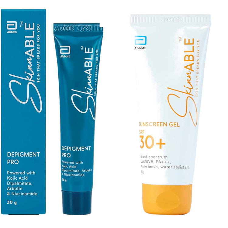 Skinnable Depigment Pro - 30 gm with Skinnable Sunscreen Spf 30+,50gm Combo Pack