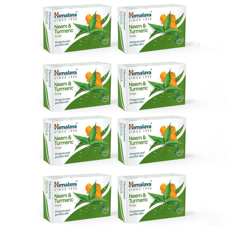 Himalaya Neem & Turmeric Soap, 125 g (Pack of 8)
