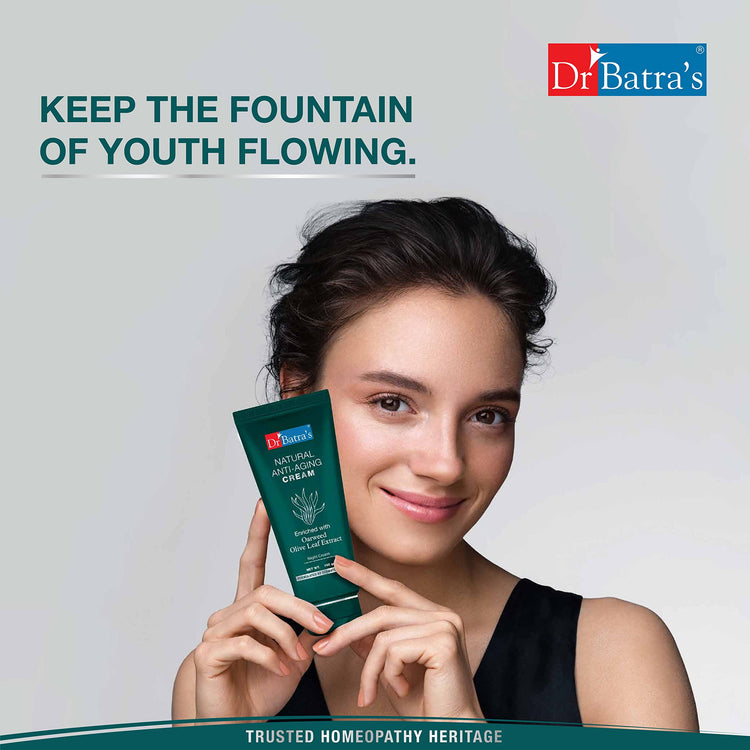 Dr Batra's Natural Anti Ageing Cream For Men & Women, Enriched with Oarweed, Stem Cell Protection, Erases Wrinkles, Suitable for all adults (100g)
