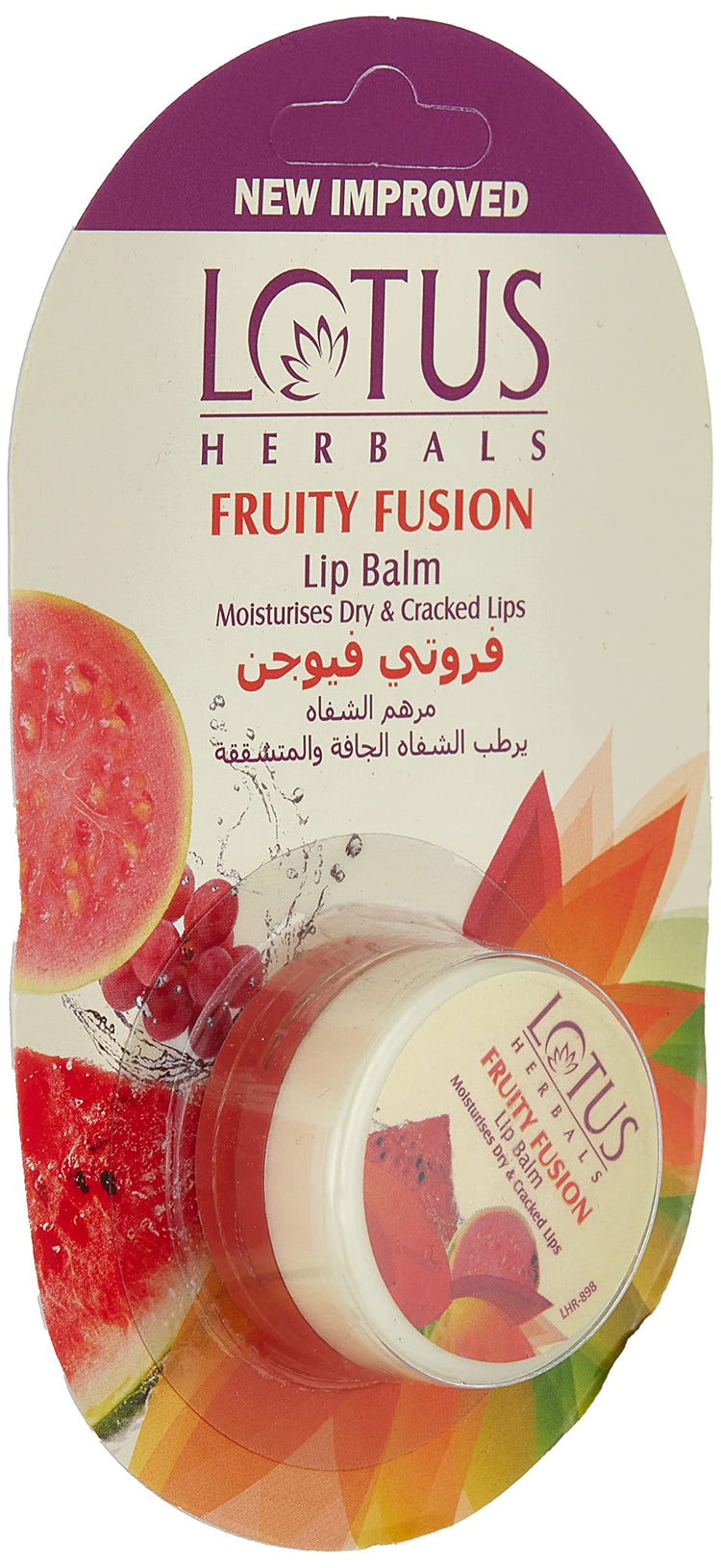 Lotus Herbals Lip Balm - Fruity Fusion | For Dry & Cracked Lips | 5g