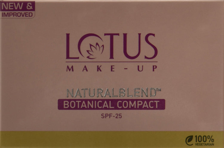 Lotus Makeup NaturalBlend Botanical Compact Ivory, SPF 15, Oil Control, UV Protection, Green Tea, 10 g
