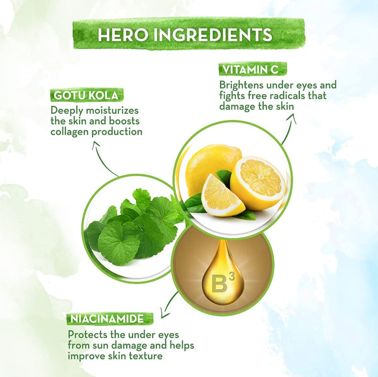 Vitamin C Under Eye Cream with Gotu Kola & Niacinamide for Brightening Under Eyes - 20 ml