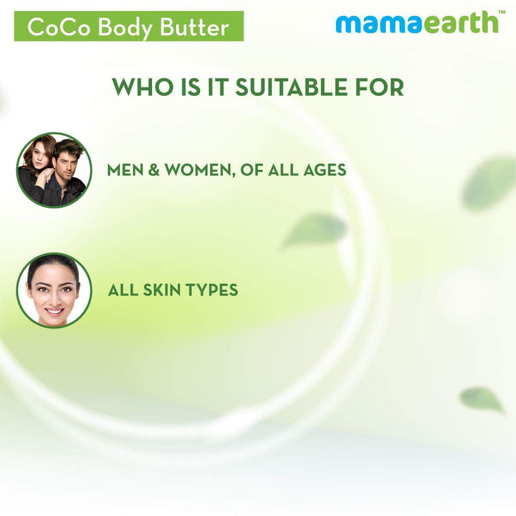 CoCo Body Butter for Dry Skin, with Coffee and Cocoa for Deep Moisturization- 200g