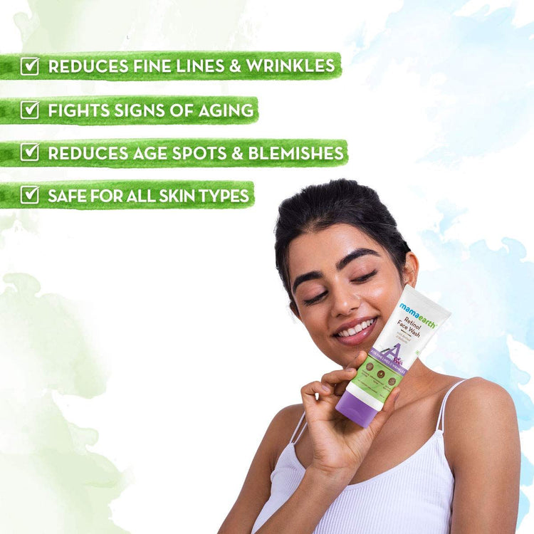 Retinol Face Wash with Retinol and Bakuchi for Fine Lines and Wrinkles - 100 ml