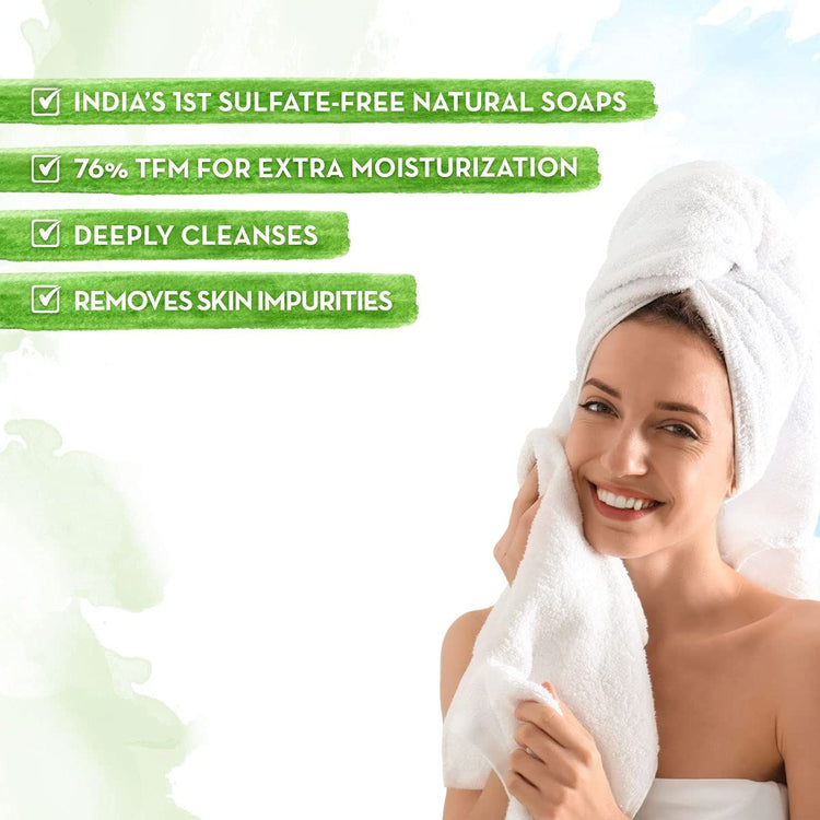 Charcoal Nourishing Bathing Soap With Charcoal and Mint for Deep Cleansing - 5x75g