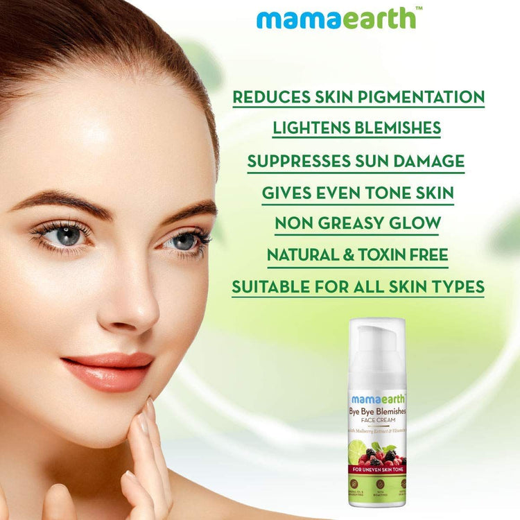 Bye Bye Blemishes Face Cream for Reducing Pigmentation and Blemishes with Mulberry Extract and Vitamin C -30ml