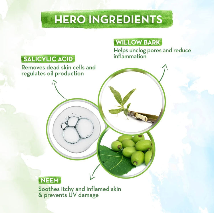 Bye Bye Acne Face Cream with Willow Bark Extract & Salicylic Acid For Clear Skin – 30 g