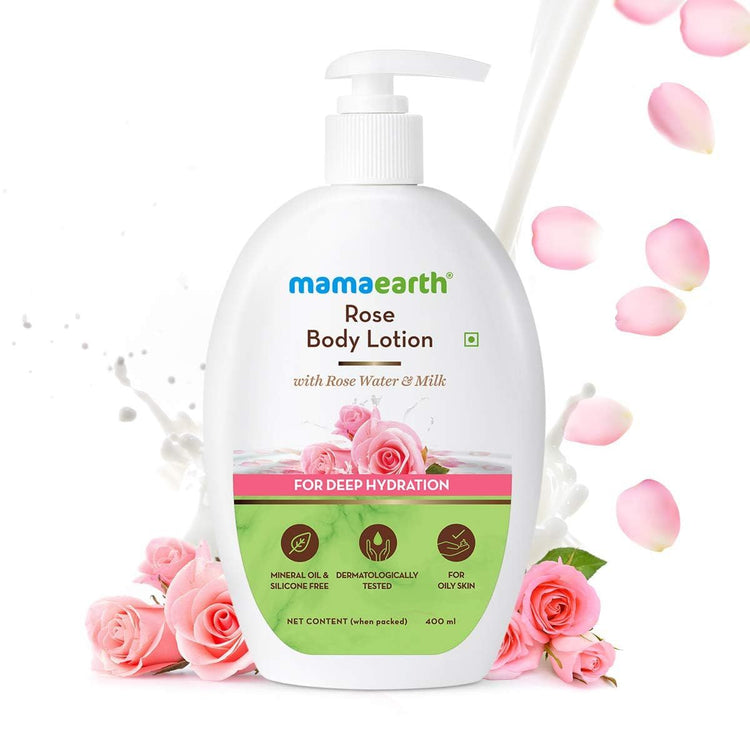 Rose Body Lotion with Rose Water and Milk For Deep Hydration - 400ml