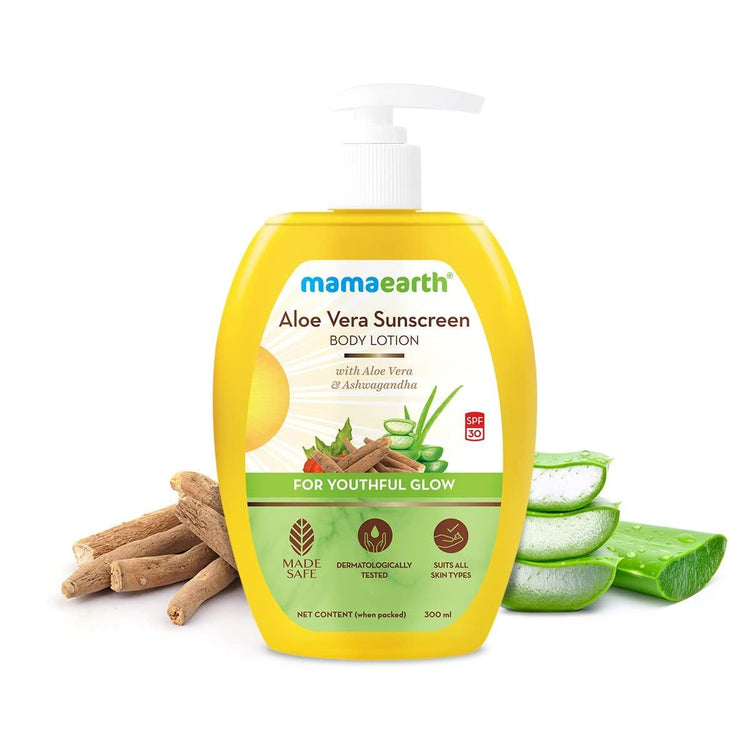 Mamaearth Mamaearth Aloe Vera Sunscreen Body Lotion SPF 30 (300ml)