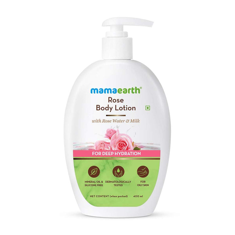 Rose Body Lotion with Rose Water and Milk For Deep Hydration - 400ml