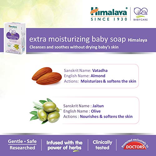 Himalaya Extra Moisturizing Baby Soap, 125g, White