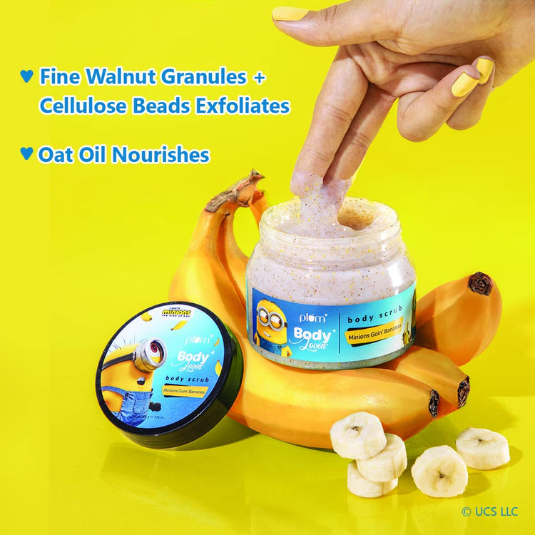 Plum BodyLovin? Minions Goin? Bananas Body Scrub | Skin Polishing | Nourishing | Bananas Fragrance | All Skin Types