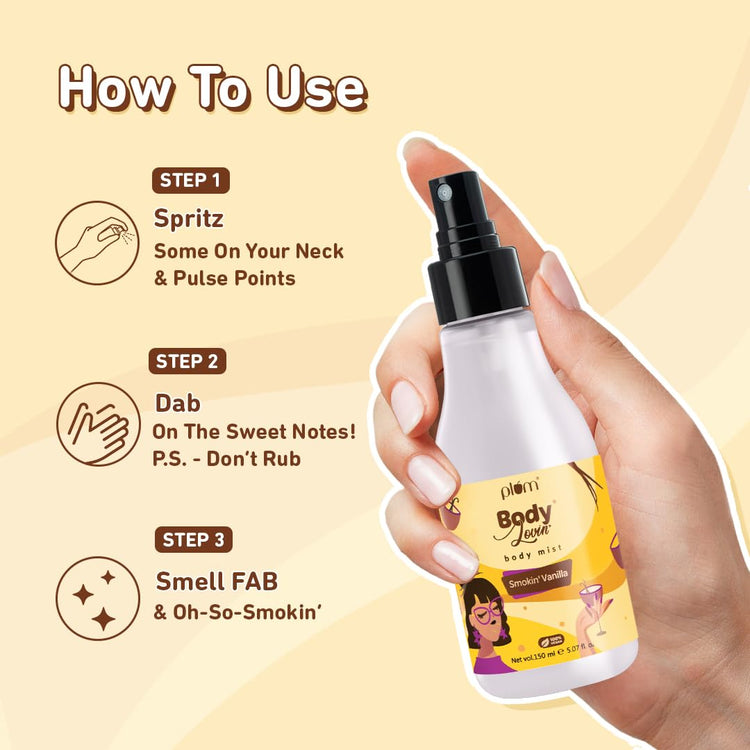 Plum BodyLovin? Smokin? Vanilla Body Mist | Warm Vanilla Fragrance | Aloe-infused | Instantly Refreshes