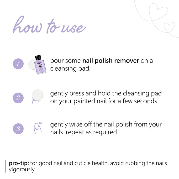 Plum Color Affair Nail Polish Remover | Acetone-free | Easy Removal | 100% Vegan & Cruelty-Free