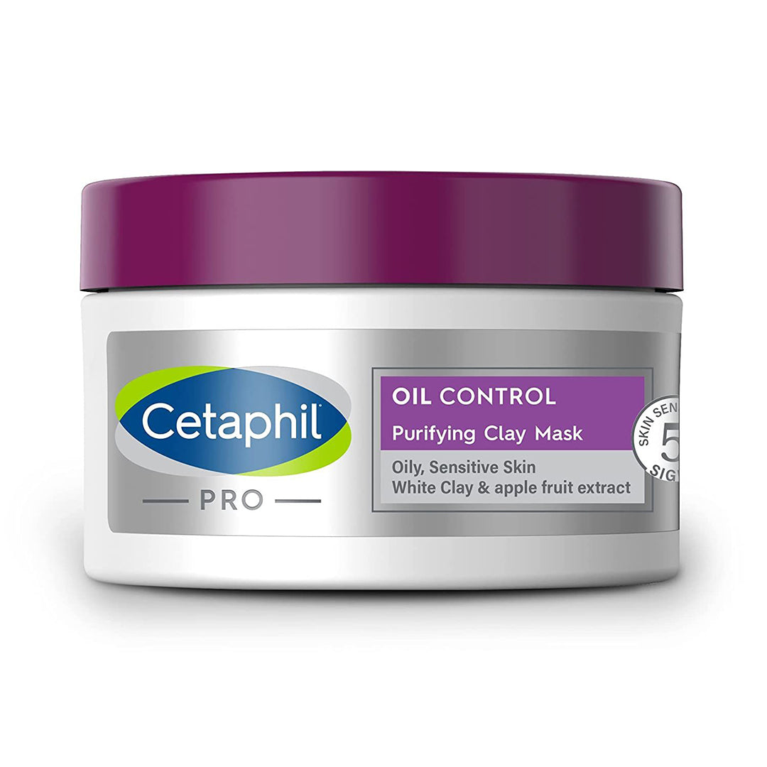 Cetaphil Pro Oil Control Face Purifying Mask, Amazonian White Clay Mask - Reduce Excess Oil and Shine for Matt Skin Finish for Acne Prone Skin, 85g