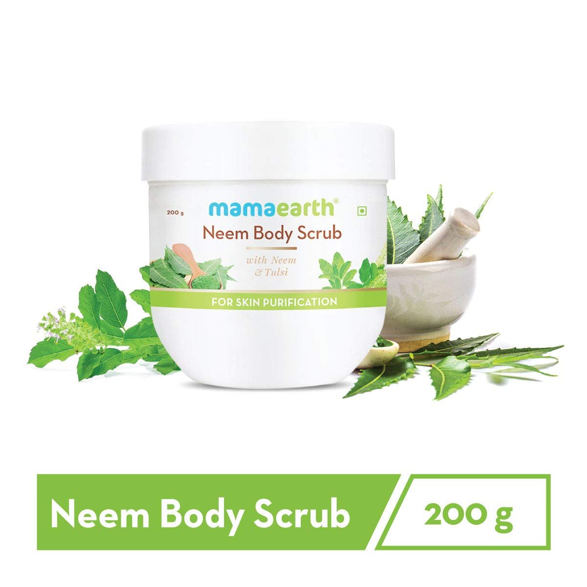 Neem Body Scrub with Neem and Tulsi for Skin Purification - 200 g