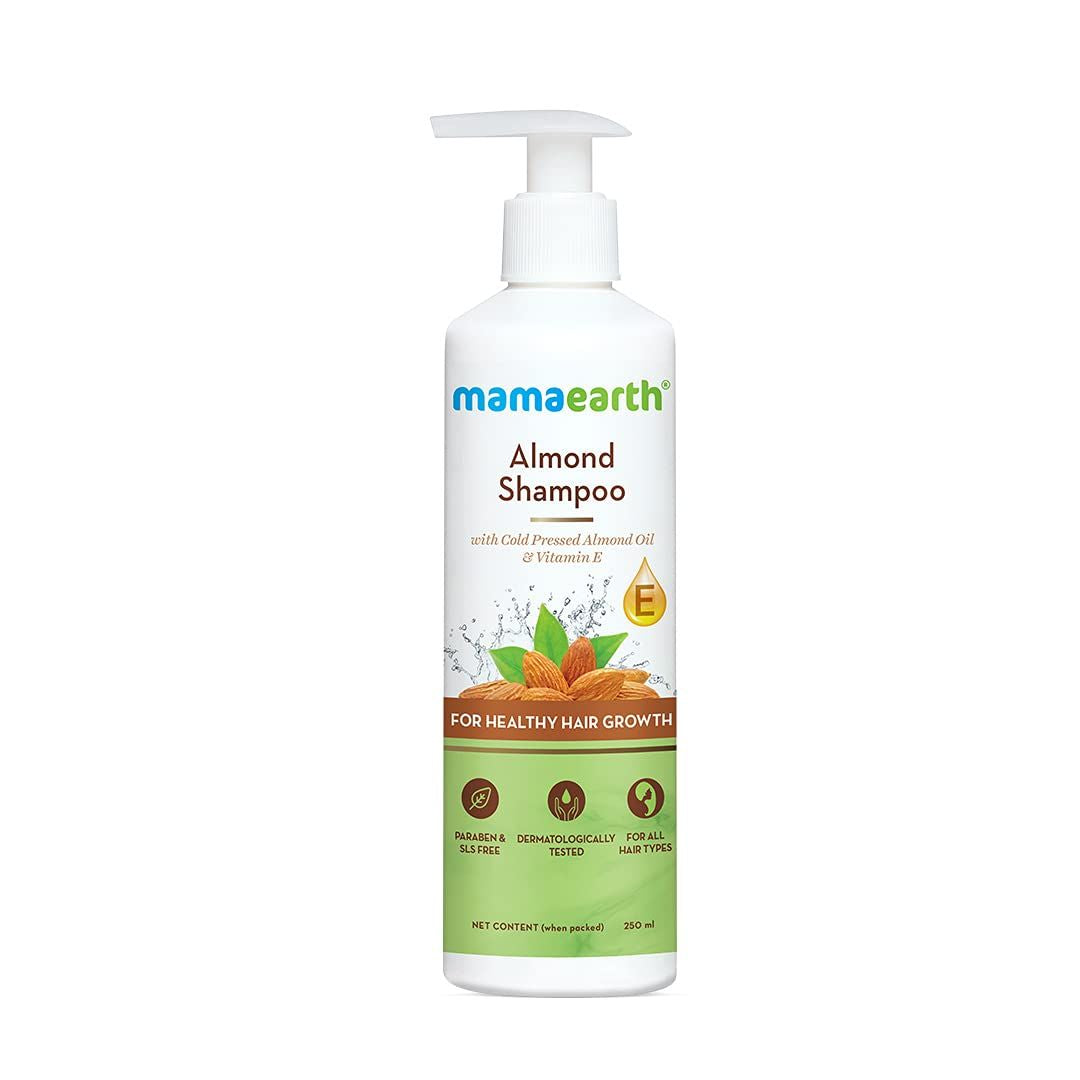 Almond Shampoo with Cold Pressed Almond Oil and Vitamin E for Healthy Hair Growth - 250 ml