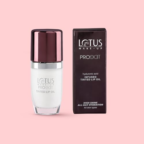 Lotus Make-Up Proedit Tinted Lip Oil Enriched with Hyaluronic Acid | Lip Treatment | Lightweight | Non-Sticky | 6.5ml (Translucent, 6.5ml)