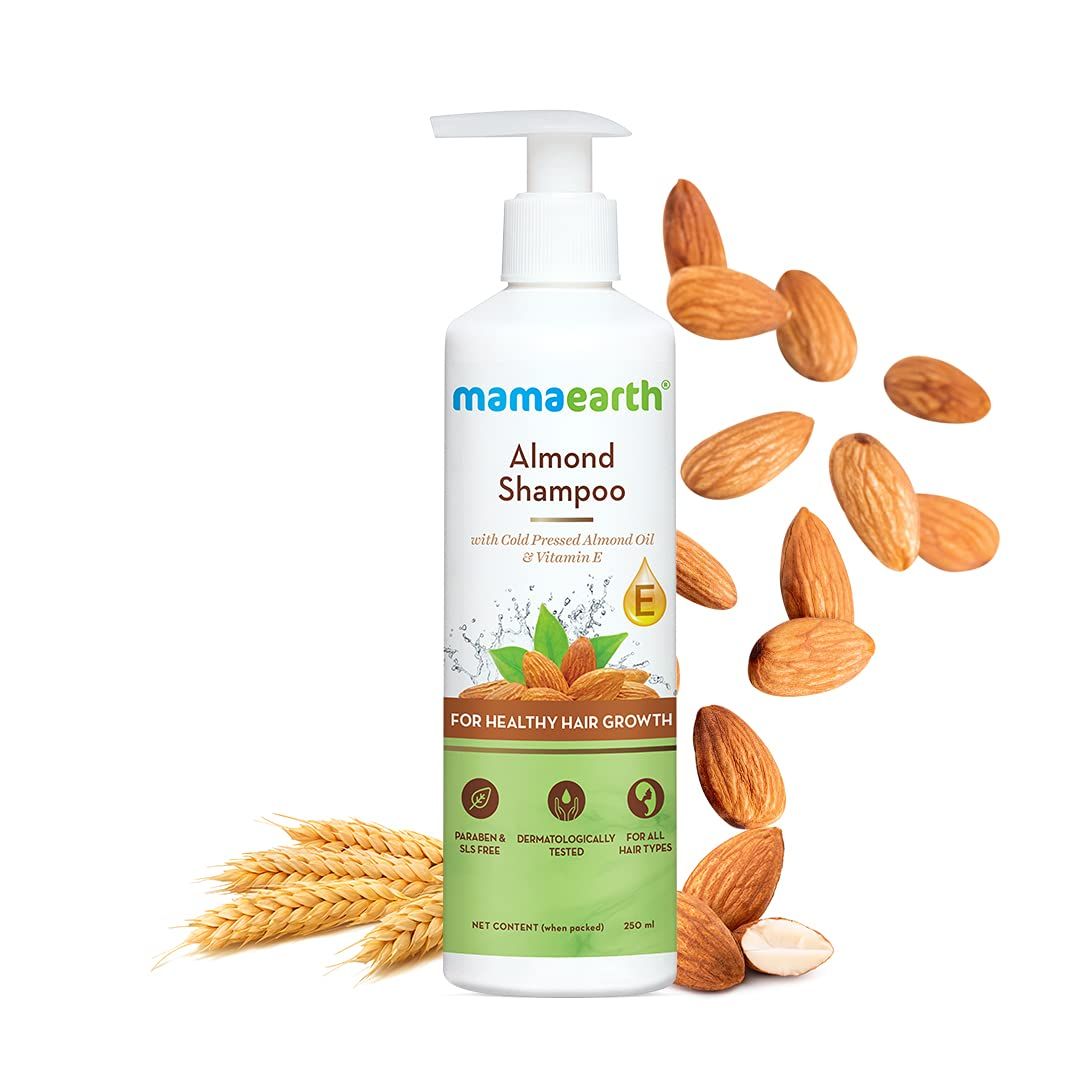 Almond Shampoo with Cold Pressed Almond Oil and Vitamin E for Healthy Hair Growth - 250 ml