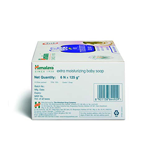 Himalaya Extra Moisturizing Baby Soap Pack of 6 x 125g