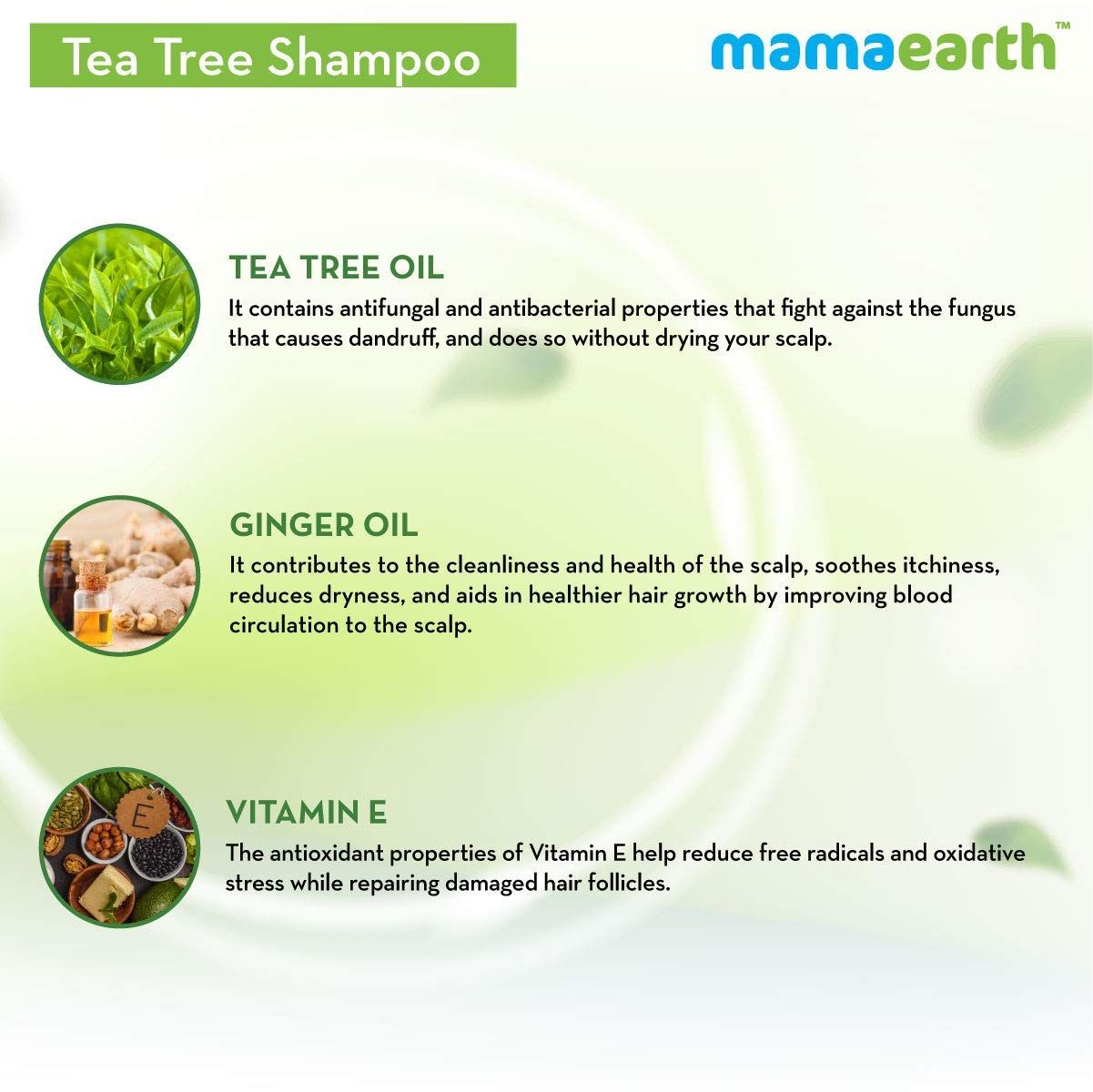 Tea Tree Shampoo for Dandruff Free Hair - 250ml