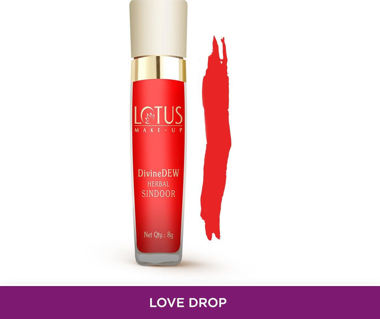 Lotus Make-Up Divine Dew Herbal Sindoor Love Drop | Water and Smudge Resistant | Preservative Free | 8g - Pack of 3