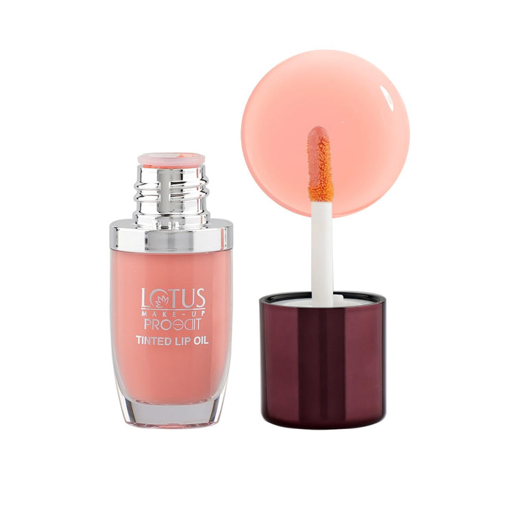 Lotus Make-Up Proedit Tinted Lip Oil Enriched with Hyaluronic Acid | Lip Treatment | Lightweight | Non-Sticky | 6.5ml (Peach, 6.5ml)
