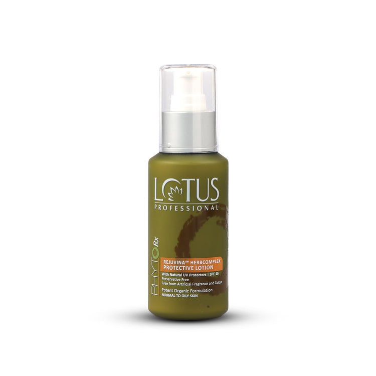 Lotus Professional PhytoRx Rejuvina Herbcomplex Protective Lotion | Lightweight, Non-Sticky, Quick Absorbing | For Silky Soft, Smooth, Radiant Skin | For Normal To Combination, Sensitive Skin | For Women and Men| 100ml