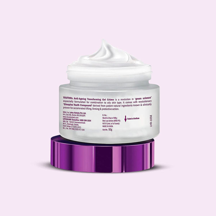 Lotus Herbals Youthrx 20 SPF Anti Ageing Transforming Gel Cream, 50g