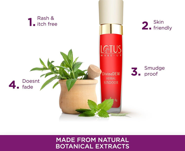 Lotus Make-Up Divine Dew Herbal Sindoor Love Drop | Water and Smudge Resistant | Preservative Free | 8g - Pack of 3