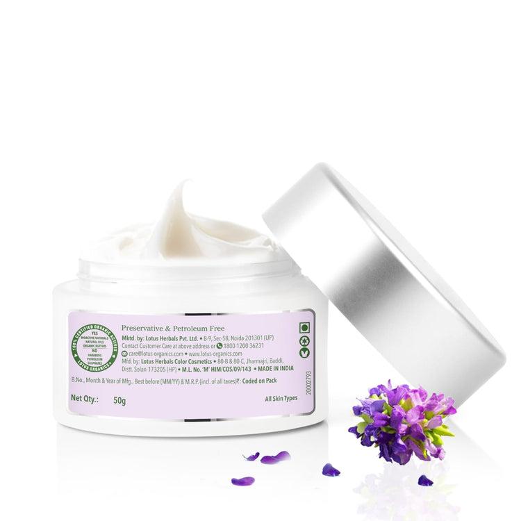 Lotus Organics+ Bakuchiol Plant Retinol Face Cream | Reduces Fine Lines & Wrinkles | Anti-Ageing | 100% Certified Organic Bakuchiol | All Skin Types | For women and Men|50g