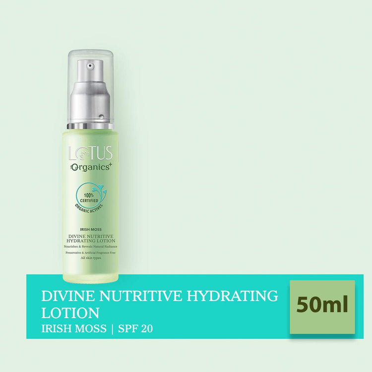 Lotus Organics+ Divine Nutritive Hydrating Lotion | For Dry Skin | SPF 20 | 50g