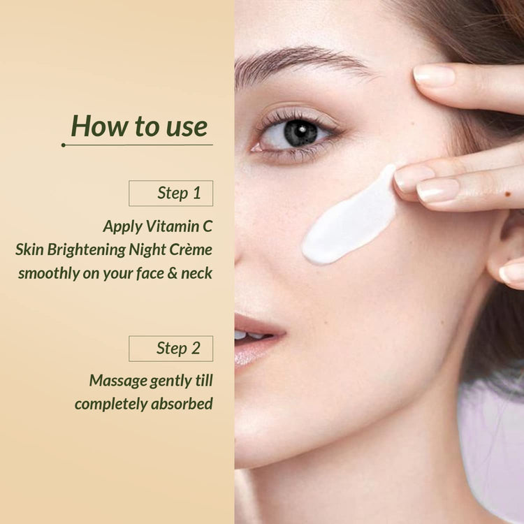 Lotus Botanicals Skin Brightening Night Crème | Vitamin C | Silicon & Chemical Free | All Skin Types | 45g