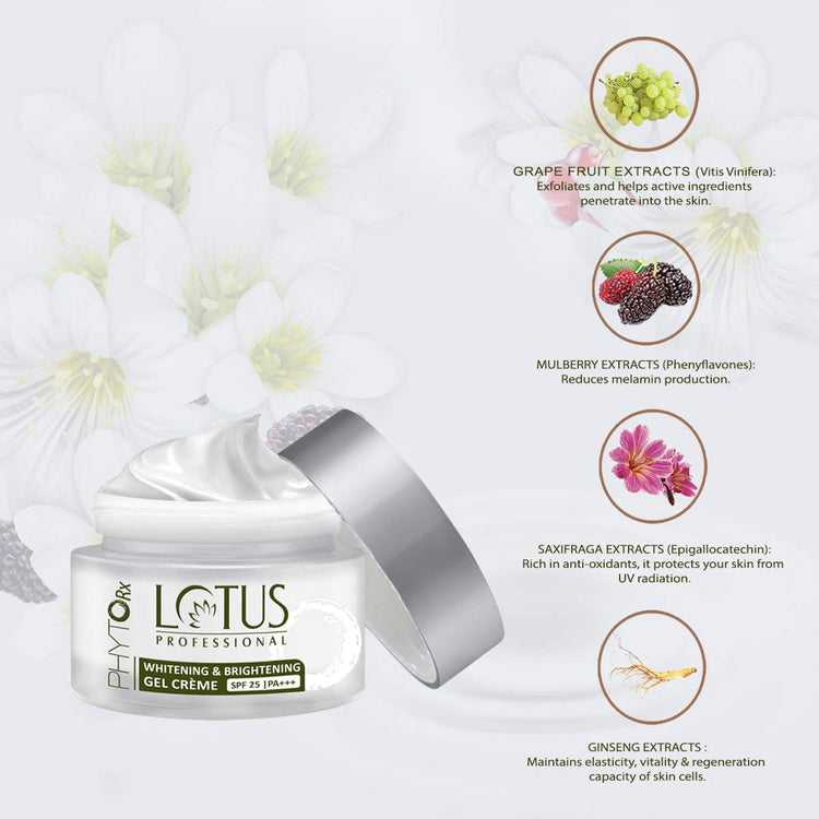 Lotus Professional Phytorx Whitening & Brightening Gel Creme, 50 g