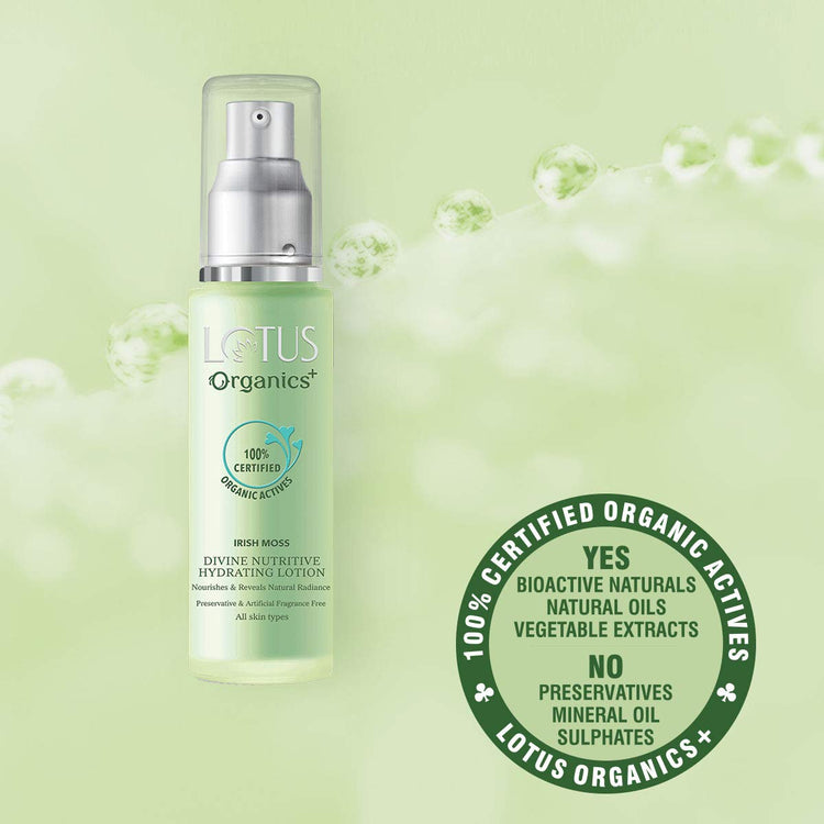 Lotus Organics+ Divine Nutritive Hydrating Lotion | For Dry Skin | SPF 20 | 50g