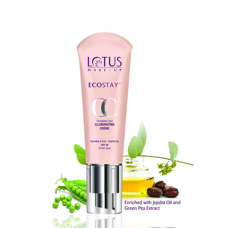 LOTUS MAKE-UP Ecostay Cc Complete Care Illuminating Matte Oil Crème Spf 30, Snow Light, 25 G
