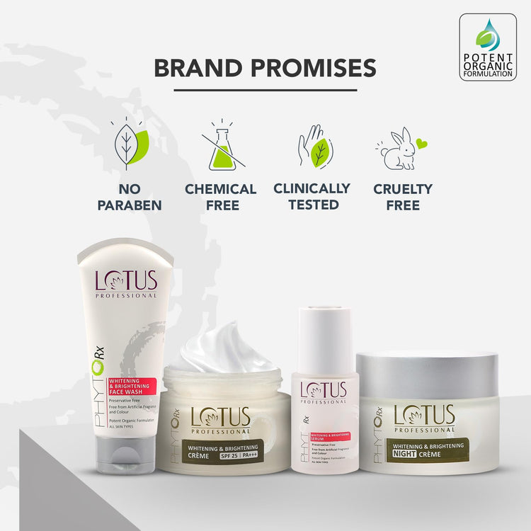 Lotus Professional PHYTORx Whitening & Brightening Face Wash for Women & Men | Cleanser for Normal to Dry Skin| Pore Refining Brightening | Alcohol & Sulphate Free Cleanser for Glowing skin, 80GM