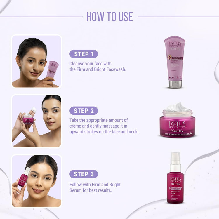 Lotus Herbals YouthRx Firm & Bright Face Serum | Bakuchiol Retinol & Vitamin C | Anti Ageing & Brightening | 30ml