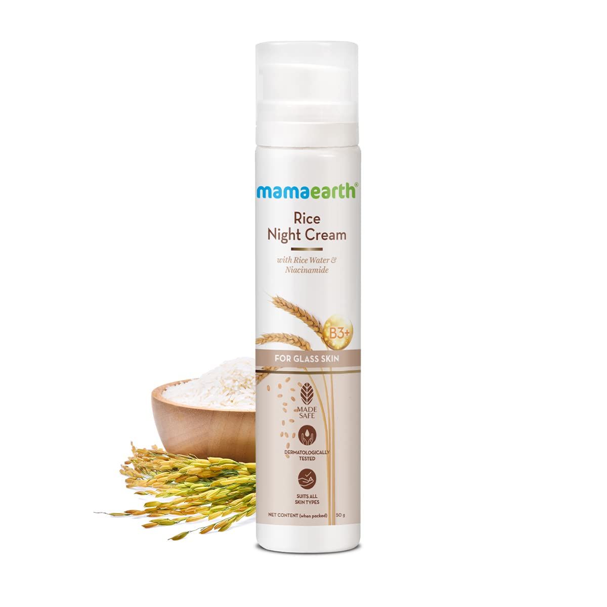 Rice Night Cream With Rice Water & Niacinamide for Glass Skin - 50 g