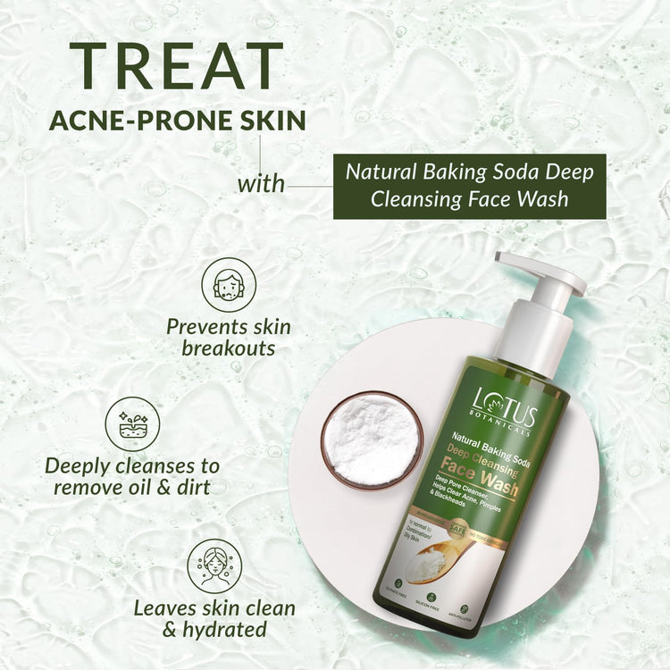 Lotus Botanicals Natural Baking Soda Deep Cleansing Face Wash 180ml