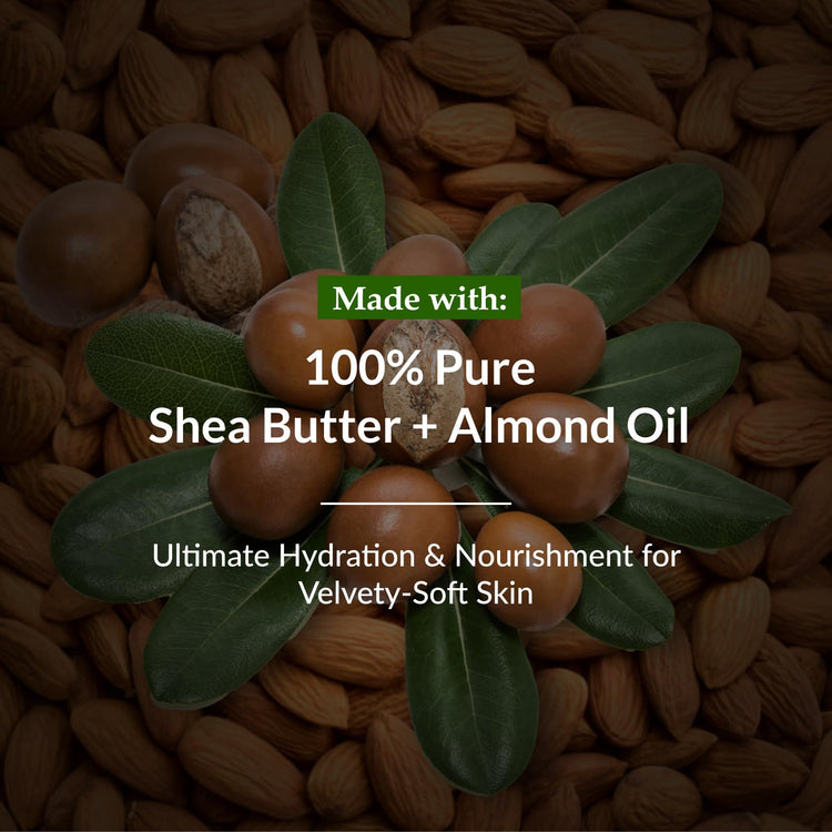Lotus Botanicals 100% Pure Almond & Shea Butter HydraMelt Body Cream | Deeply moisturizes dry skin Smooth & Nourished Skin Repairs Damaged Skin | No Toxic Chemicals | No Sulphates | No Silicones | No Parabens | Suitable for All Skin Types | 200g