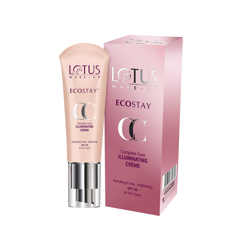 LOTUS MAKE-UP Ecostay Cc Complete Care Illuminating Matte Oil Crème Spf 30, Snow Light, 25 G