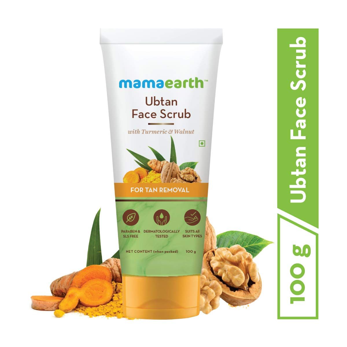Ubtan Face Scrub with Turmeric and Walnut for Tan Removal - 100g