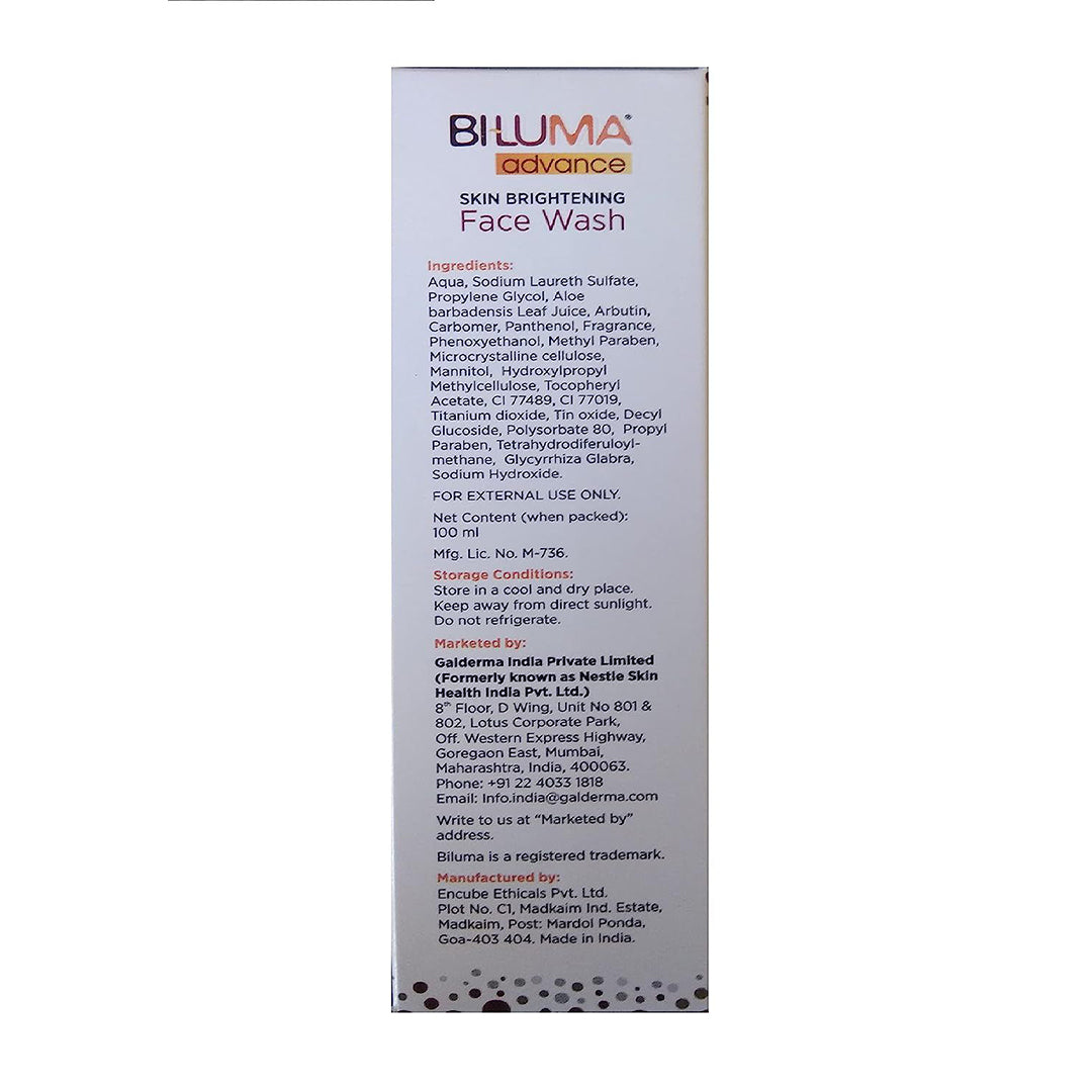 Biluma Advance Skin Brightening Face Wash Pack of (100ml)