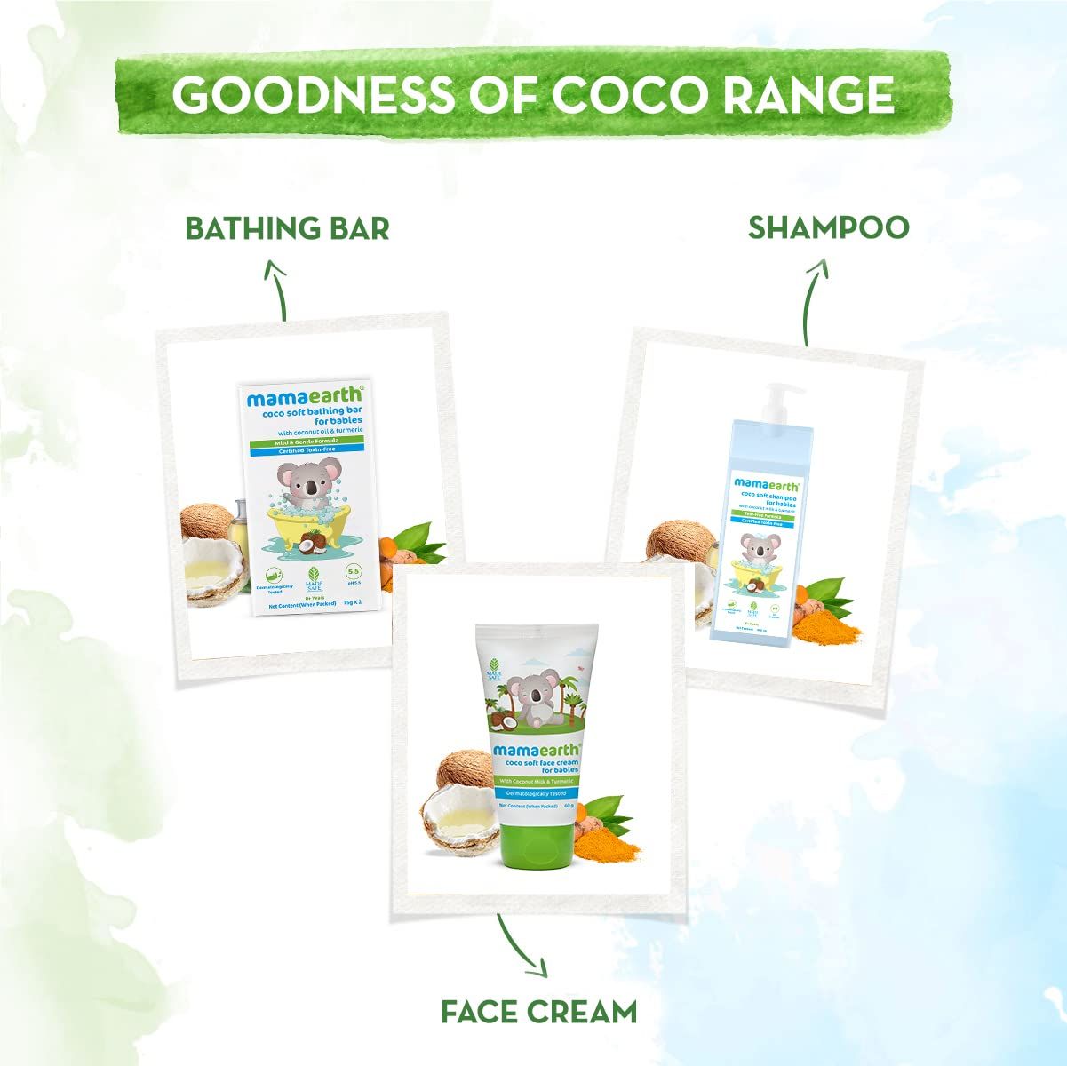 Mamaearth BB Mamaearth Coco Soft Bathing Bar 2x75g