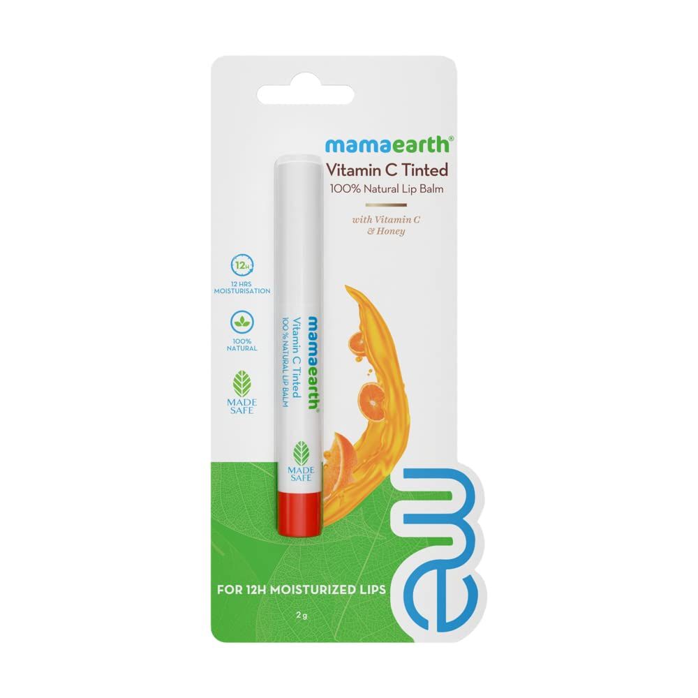 Mamaearth Rose Tinted 100% Natural Lip Balm With Rose Oil and Castor Oil - 2 g