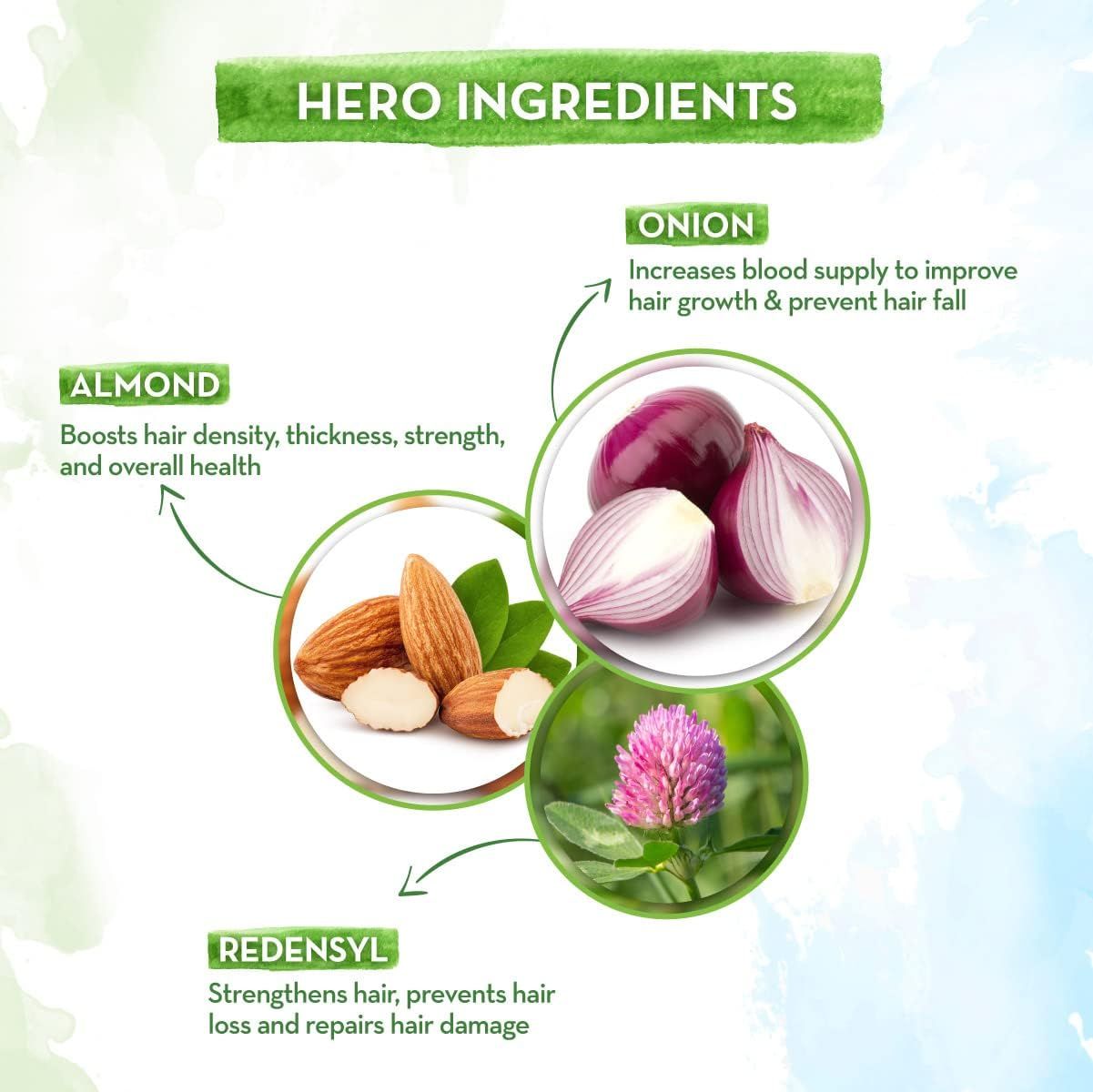 Onion Hair Oil for Hair Regrowth and Hair Fall Control with Redensyl, 150ml
