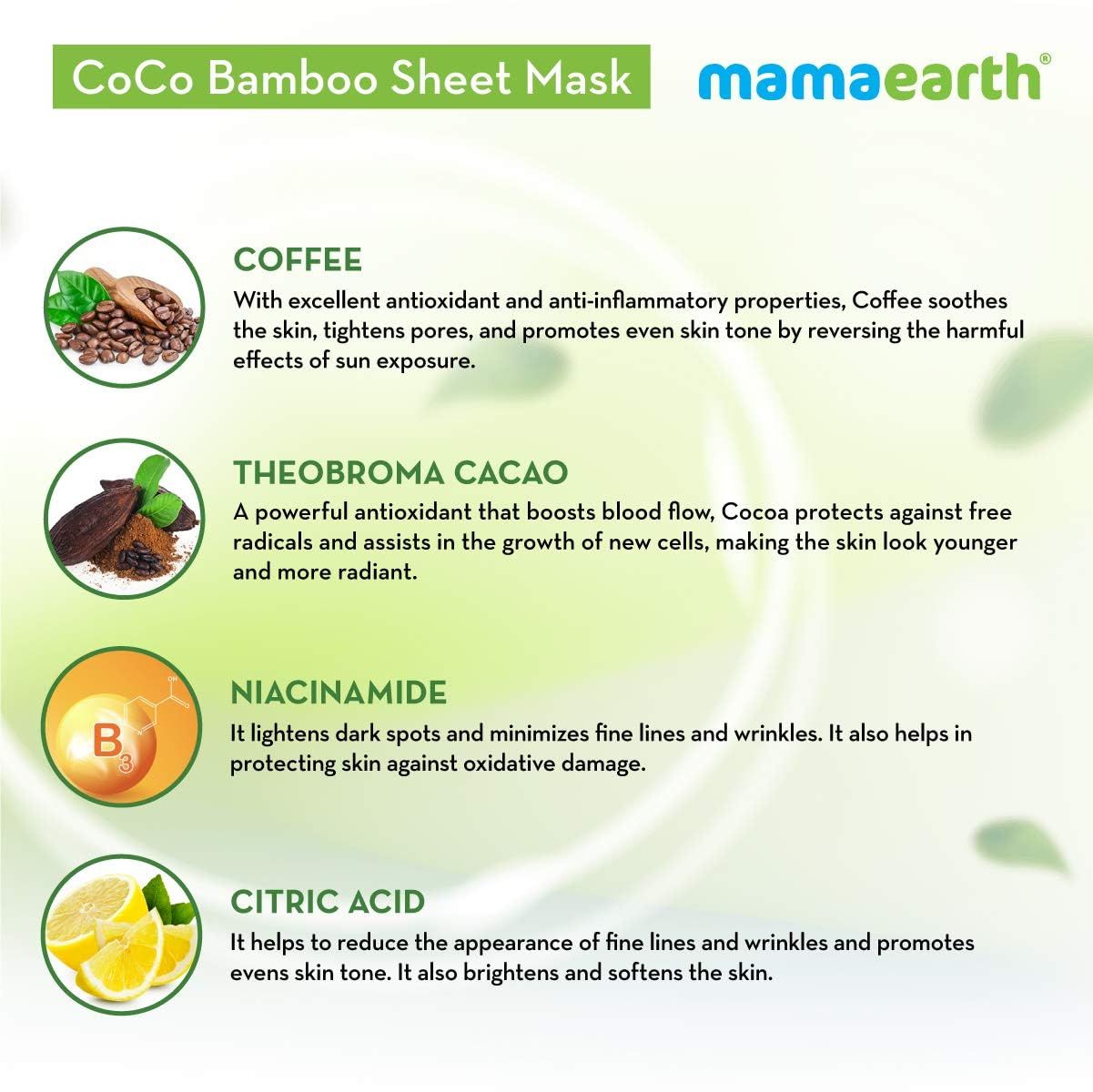 Mamaearth BT CoCo Bamboo Sheet Mask 25g